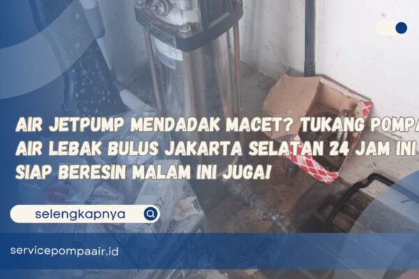 Air Jetpump Mendadak Macet Tukang Pompa Air Lebak Bulus Jakarta Selatan 24 Jam Ini Siap Beresin Malam Ini Juga!