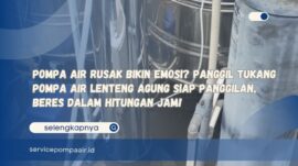 Pompa Air Rusak Bikin Emosi Panggil Tukang Pompa Air Lenteng Agung Siap Panggilan, Beres dalam Hitungan Jam!